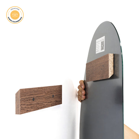 Espejo de Pared Lukman Negra 50x100cm Ovalado con Marco Metalico - Espejos Decorativos | Bylmo