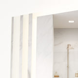 Espejo de Baño Led Apolo Plateado 100x80cm Rectangular con Sandblasting - Espejos de Baño | Bylmo