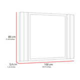 Espejo de Baño Led Apolo Plateado 100x80cm Rectangular con Sandblasting - Espejos de Baño | Bylmo