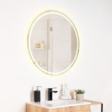 Espejo de Baño Led Malibu Plateado 80x80cm Redondo con Sandblasting - Espejos de Baño | Bylmo