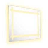 Espejo de Baño Broni Plateado 60x90cm Rectangular y con Iluminiación Led - Espejos Decorativos | Bylmo