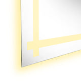 Espejo de Baño Broni Plateado 60x90cm Rectangular y con Iluminiación Led - Espejos Decorativos | Bylmo
