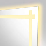 Espejo de Baño Broni Plateado 60x90cm Rectangular y con Iluminiación Led - Espejos Decorativos | Bylmo