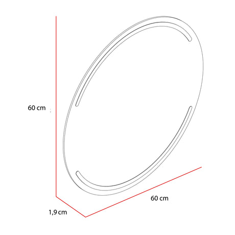Espejo de Baño Dallas Plateado 60x60cm Redondo - Espejos Decorativos | Bylmo