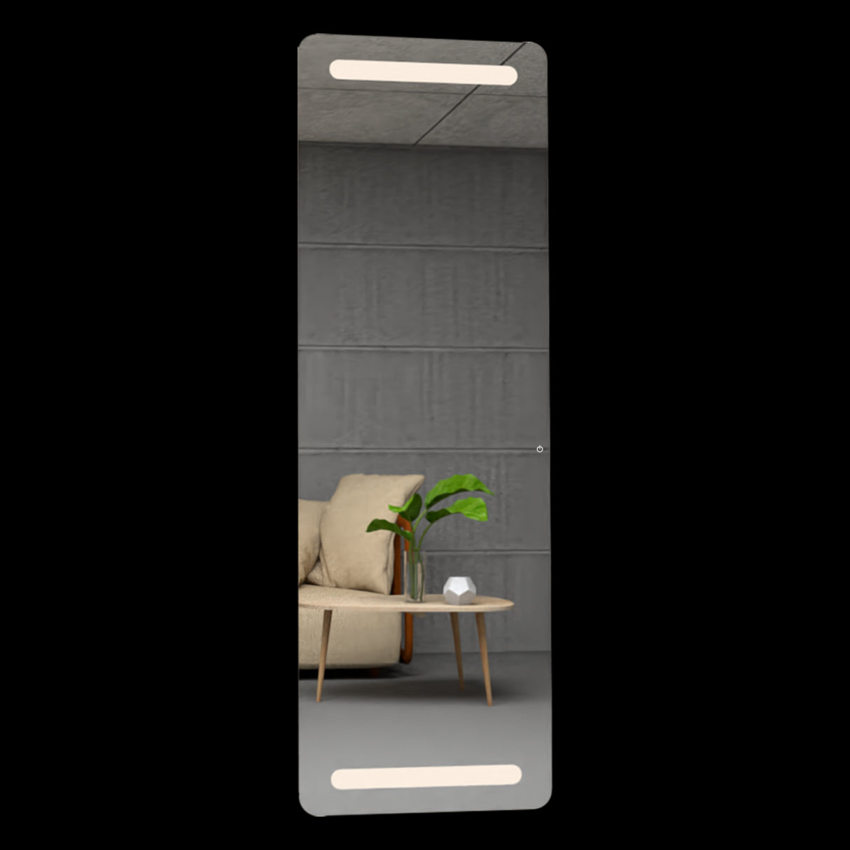 Espejo de Baño Melilla Gris 40x130cm Rectangular con Sandblasting y con Iluminación Led - ESPEJOS DE BANHO | Bylmo