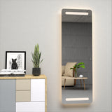 Espejo de Baño Melilla Gris 40x130cm Rectangular con Sandblasting y con Iluminación Led - ESPEJOS DE BANHO | Bylmo