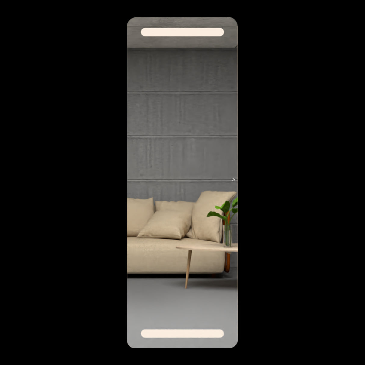 Espejo de Baño Melilla Gris 40x130cm Rectangular con Sandblasting y con Iluminación Led - ESPEJOS DE BANHO | Bylmo