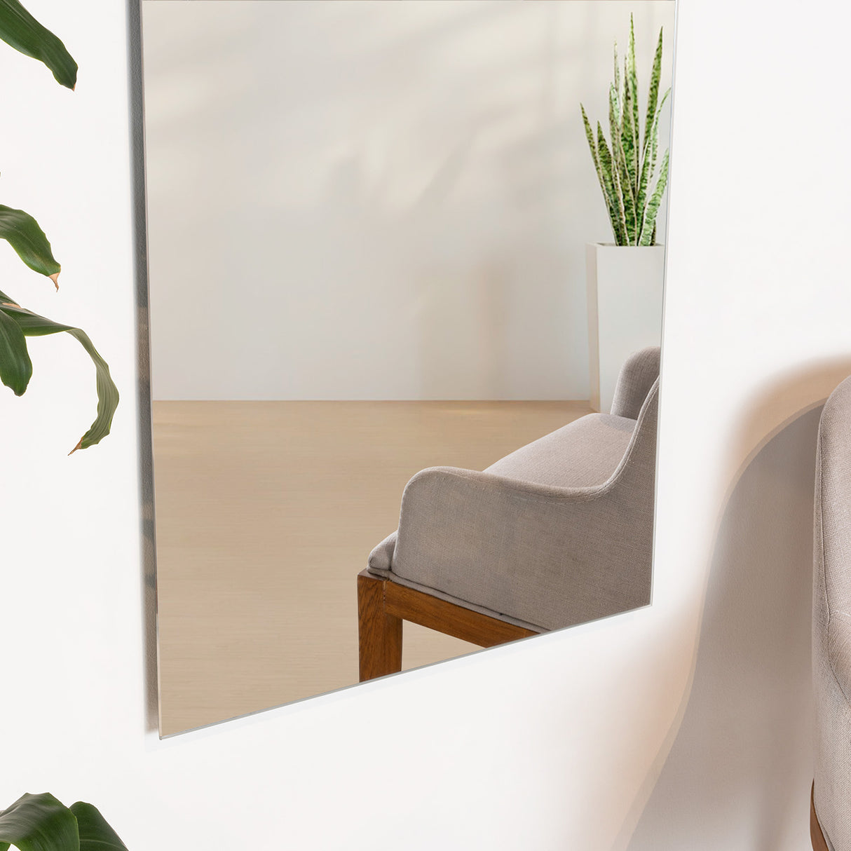 Espejo de Pared Oporto Plateado 50x130cm Arco Superior sin Marco - Espejos Decorativos | Bylmo