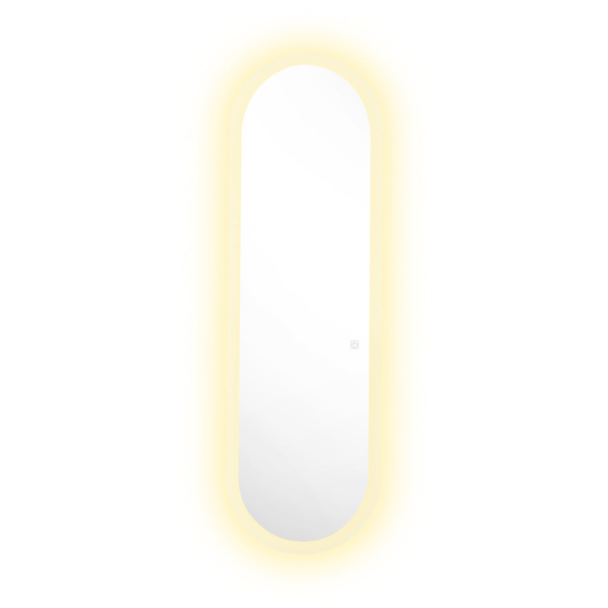 Espejo de Baño Oviedo Plateado 40x130cm Ovalado y con Iluminiación Led - Espejos Decorativos | Bylmo