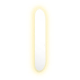 Espejo de Baño Oviedo Plateado 40x130cm Ovalado y con Iluminiación Led - Espejos Decorativos | Bylmo