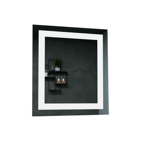 Espejo de Baño Torino Gris 65x75cm Rectangular con Sandblasting y con Iluminación Led - ESPEJOS DE BANHO | Bylmo