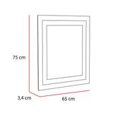 Espejo de Baño Torino Gris 65x75cm Rectangular con Sandblasting y con Iluminación Led - ESPEJOS DE BANHO | Bylmo