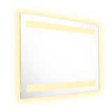 Espejo de Baño Udine Gris 90x60cm Rectangular con Sandblasting y con Iluminación Led - ESPEJOS DE BANHO | Bylmo