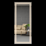 Espejo de Baño Valencia Gris 50x130cm Rectangular con Sandblasting y con Iluminación Led - ESPEJOS DE BANHO | Bylmo