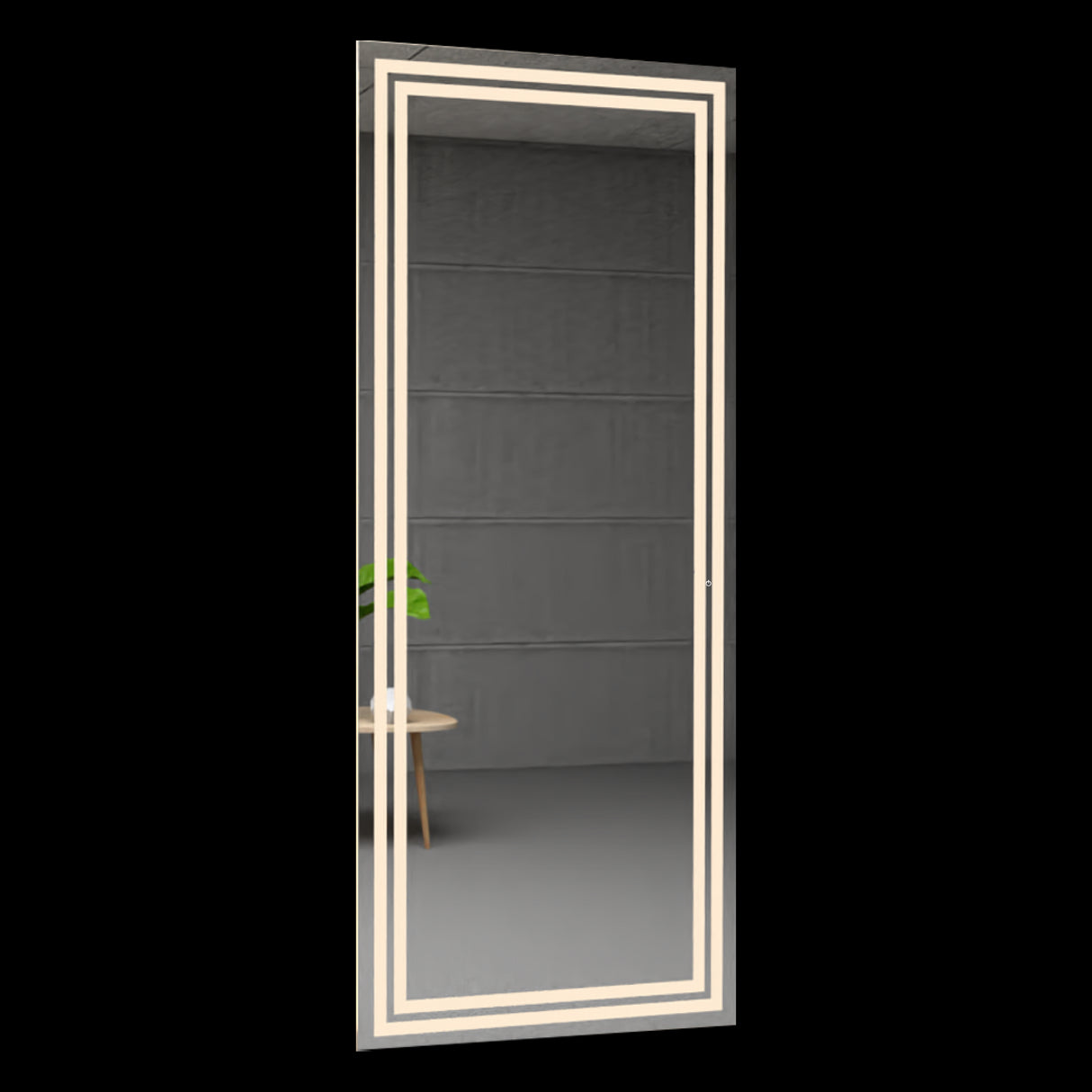 Espejo de Baño Valencia Gris 50x130cm Rectangular con Sandblasting y con Iluminación Led - ESPEJOS DE BANHO | Bylmo