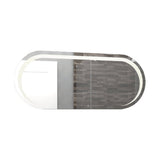 Espejo de Baño Veron Gris 120x50cm Rectangular Curvo con Sandblasting y con Iluminación Led - ESPEJOS DE BANHO | Bylmo