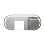 Espejo de Baño Veron Gris 120x50cm Rectangular Curvo con Sandblasting y con Iluminación Led - ESPEJOS DE BANHO | Bylmo