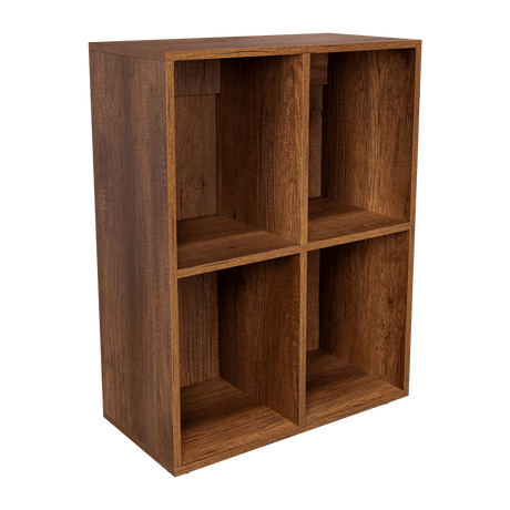Biblioteca Otto caramelo 80x60cm con Cuatro Compartimientos - Bibliotecas | Bylmo