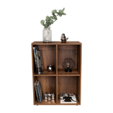 Biblioteca Otto caramelo 80x60cm con Cuatro Compartimientos - Bibliotecas | Bylmo