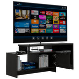 Mesa para TV Bengala Wengue 143x56cm para TV Hasta 50" Pulgadas con Cuatro Compartimientos - MUEBLES DE TV | Bylmo