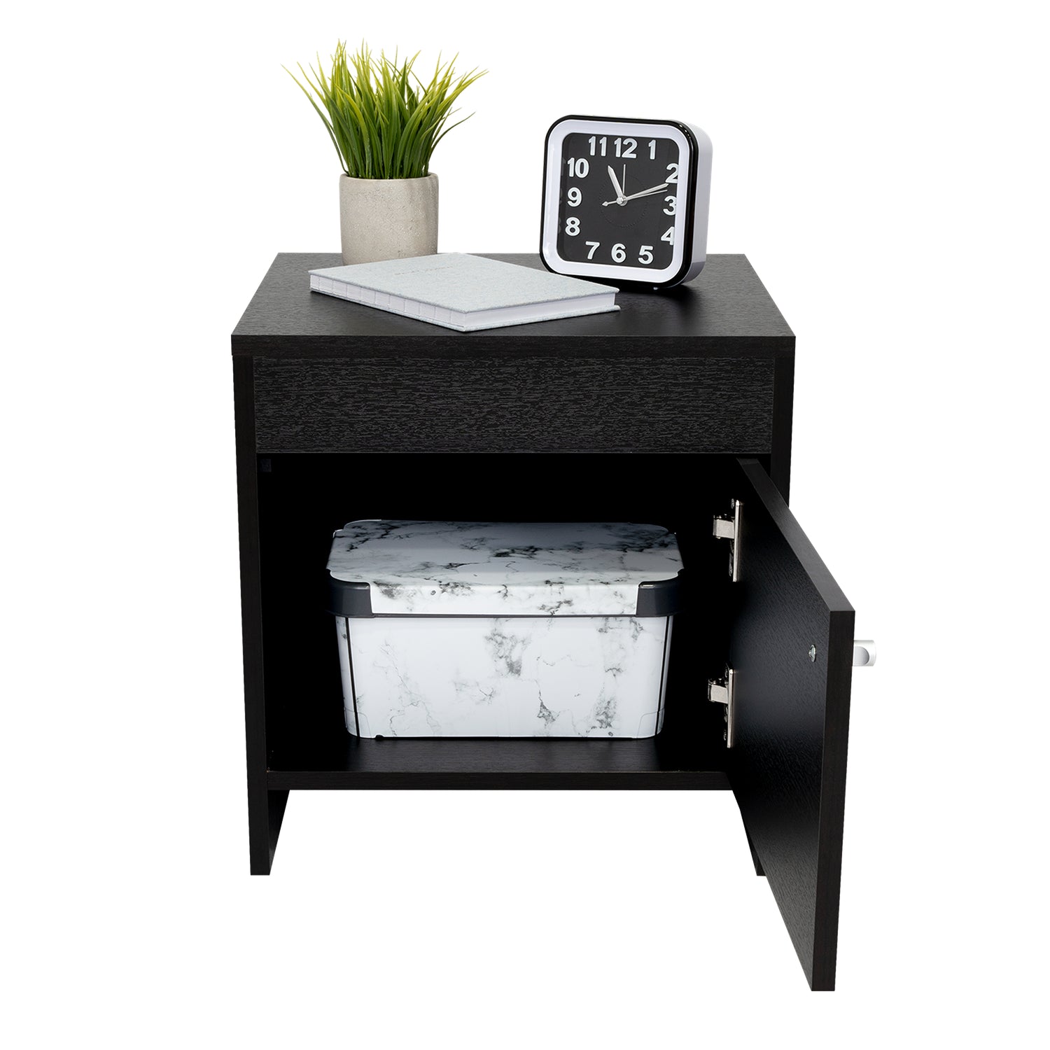 Mesa de Noche Colore wengue 41.6x40cm con Una Puerta - Mesas de Noche | Bylmo