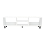 Rack de TV Tunez Blanco Marquez 160x47.5cm Para TV Hasta 70 Pulgadas sin Cajones y con Patas - Muebles para TV | Bylmo