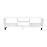 Rack de TV Tunez Blanco Marquez 160x47.5cm Para TV Hasta 70 Pulgadas sin Cajones y con Patas - Muebles para TV | Bylmo