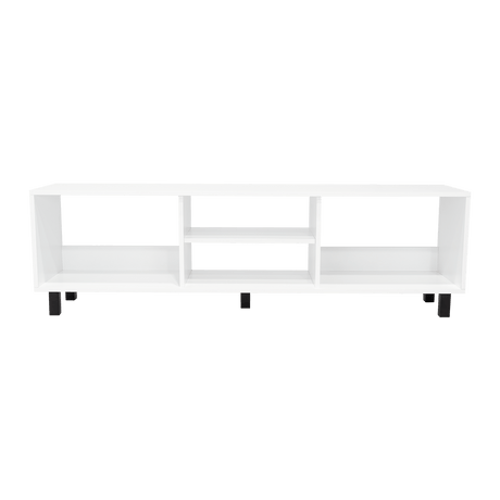 Rack de TV Tunez Blanco Marquez 160x47.5cm Para TV Hasta 70 Pulgadas sin Cajones y con Patas - Muebles para TV | Bylmo