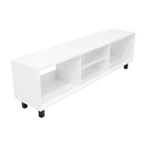 Rack de TV Tunez Blanco Marquez 160x47.5cm Para TV Hasta 70 Pulgadas sin Cajones y con Patas - Muebles para TV | Bylmo