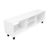 Rack de TV Tunez Blanco Marquez 160x47.5cm Para TV Hasta 70 Pulgadas sin Cajones y con Patas - Muebles para TV | Bylmo