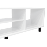 Rack de TV Tunez Blanco Marquez 160x47.5cm Para TV Hasta 70 Pulgadas sin Cajones y con Patas - Muebles para TV | Bylmo
