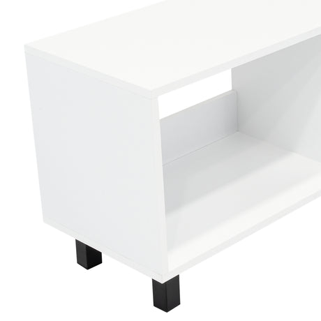 Rack de TV Tunez Blanco Marquez 160x47.5cm Para TV Hasta 70 Pulgadas sin Cajones y con Patas - Muebles para TV | Bylmo
