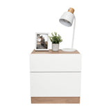 Mesa de Noche Nebraska Miel 50x52.6cm con Un Cajón - MESAS DE NOCHE | Bylmo