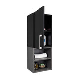 Gabinete de Baño Madrid Wengue y Plomo 30x80cm Rectangular sin Espejo y con Dos Entrepaños - Gabinetes | Bylmo