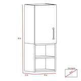 Gabinete de Baño Madrid Wengue y Plomo 30x80cm Rectangular sin Espejo y con Dos Entrepaños - Gabinetes | Bylmo