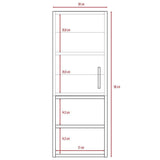 Gabinete de Baño Madrid Wengue y Plomo 30x80cm Rectangular sin Espejo y con Dos Entrepaños - Gabinetes | Bylmo