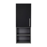Gabinete de Baño Madrid Wengue y Plomo 30x80cm Rectangular sin Espejo y con Dos Entrepaños - Gabinetes | Bylmo