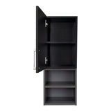 Gabinete de Baño Madrid Wengue y Plomo 30x80cm Rectangular sin Espejo y con Dos Entrepaños - Gabinetes | Bylmo