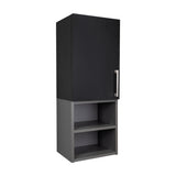 Gabinete de Baño Madrid Wengue y Plomo 30x80cm Rectangular sin Espejo y con Dos Entrepaños - Gabinetes | Bylmo