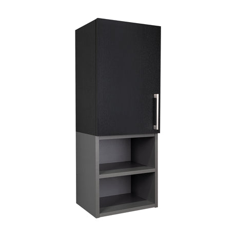 Gabinete de Baño Madrid Wengue y Plomo 30x80cm Rectangular sin Espejo y con Dos Entrepaños - Gabinetes | Bylmo