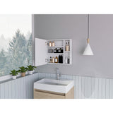 Gabinete de Baño Omari Blanco 50x47.3cm Rectangular con Una Puerta y Espejo - GABINETES DE BANHO | Bylmo