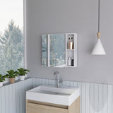 Gabinete de Baño Omari Blanco 50x47.3cm Rectangular con Una Puerta y Espejo - GABINETES DE BANHO | Bylmo