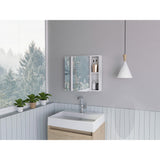 Gabinete de Baño Omari Blanco 50x47.3cm Rectangular con Una Puerta y Espejo - GABINETES DE BANHO | Bylmo