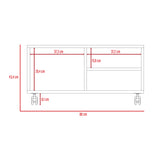 Mesa de Centro Classic Caramelo 80x43.4cm Rectangular con Ruedas y con Compartimientos - Mesas | Bylmo