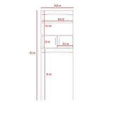 Ahorrador de Espacio para Baño Malta Blanco 60.6x165cm con Un Cajón y con Un Entrepaño