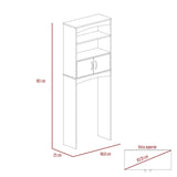 Ahorrador de Espacio para Baño Malta Blanco 60.6x165cm con Un Cajón y con Un Entrepaño
