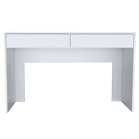 Escritorio Acre Blanco 120.2x75cm Con Dos Cajones