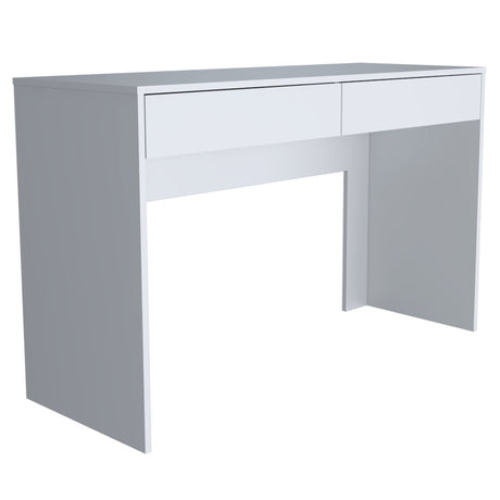 Escritorio Acre Blanco 120.2x75cm Con Dos Cajones