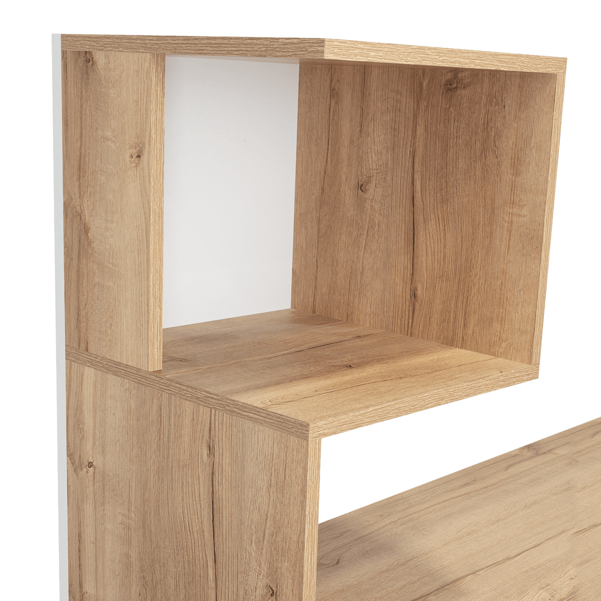 Escritorio Danis Duna y Vino Blanco 120x144.6cm sin Cajones - Escritorios y Archivadores | Bylmo