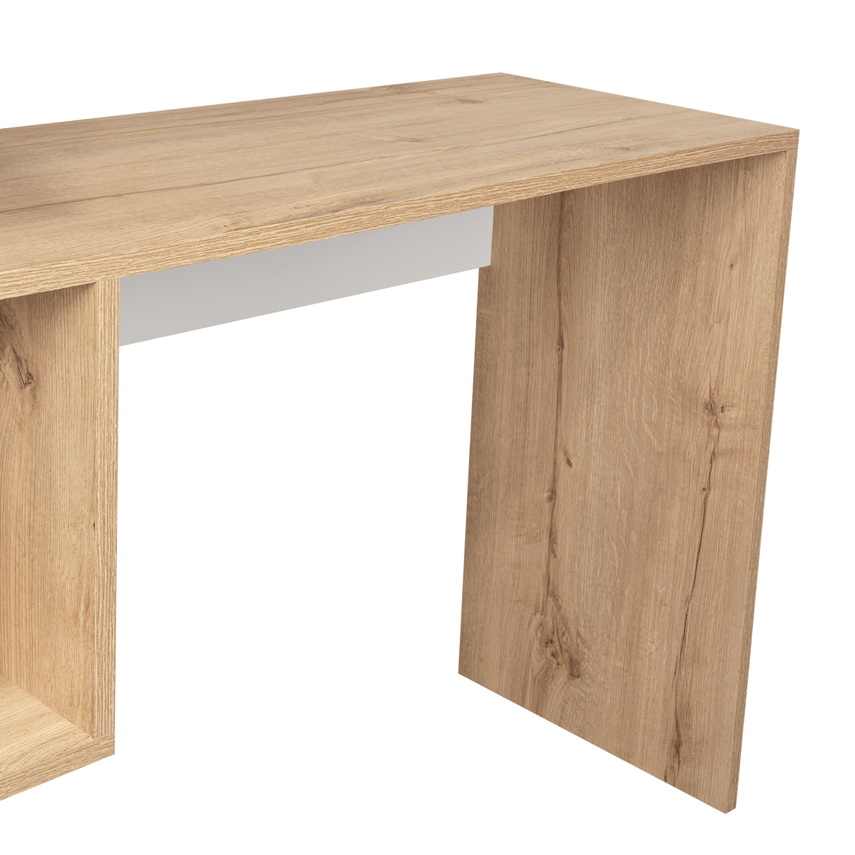 Escritorio Danis Duna y Vino Blanco 120x144.6cm sin Cajones - Escritorios y Archivadores | Bylmo